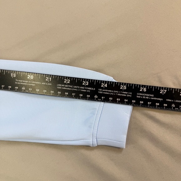 USA Palm Sky Blue Quarter Zip Pullover Long Sleeve Shirt Mens M Polyester Spandx - Picture 13 of 16